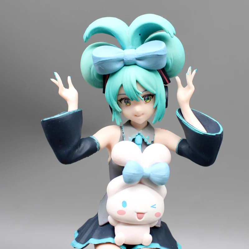 Hatsune Miku X Cinnamoroll Figura Anime, Modelos De PVC, Enfeites De Carro Bonito, Crianças Periféricas, Brinquedos De Férias, Presente, Novos Desenhos Animados