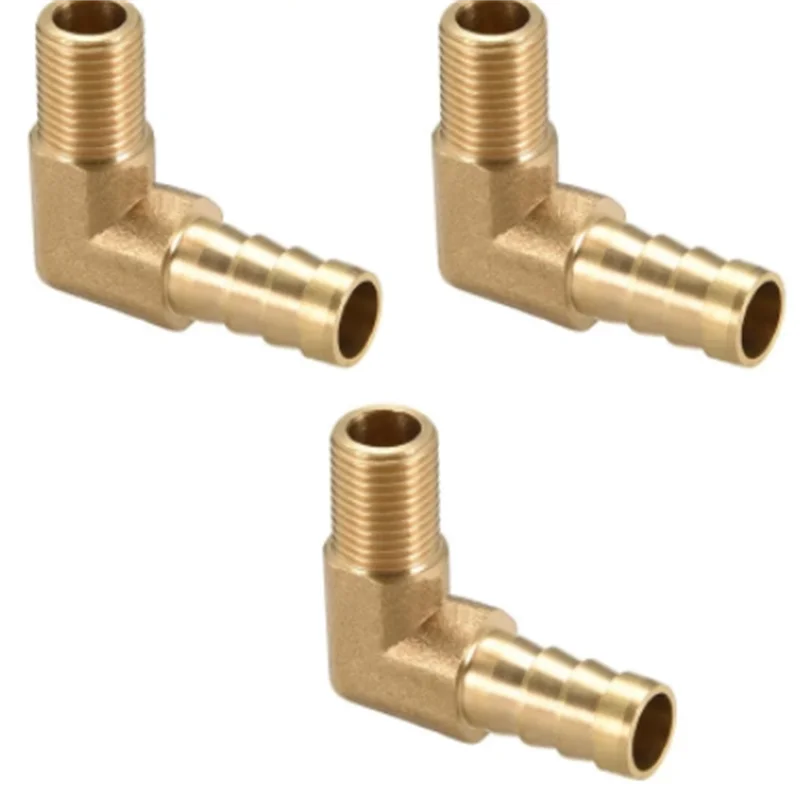 

Brass Barb Hose Fitting 90 Degree Elbow 8mm Barbed x 1/8" G Male Pipe