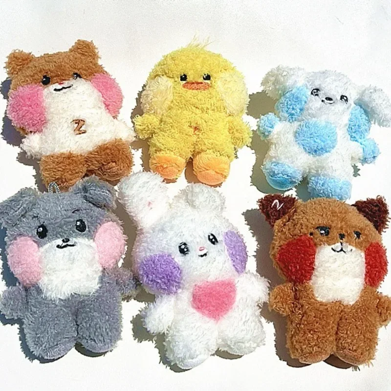 

Kpop ZB1 Cartoon Animal Stuffed Plush Toys 17CM Filling PP Key Keyring Pendant ZEROBASEONE ZhangHao KimGyuVin Fans Gift