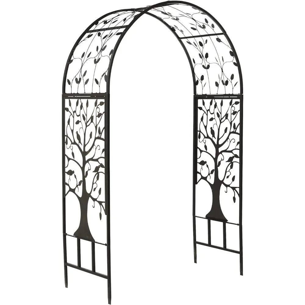 

Plow & Hearth Arch Metal Outdoor Garden Arbor | Tree of Life Trellis Lattice for Plants | Wedding | Outdoor Patio Décor