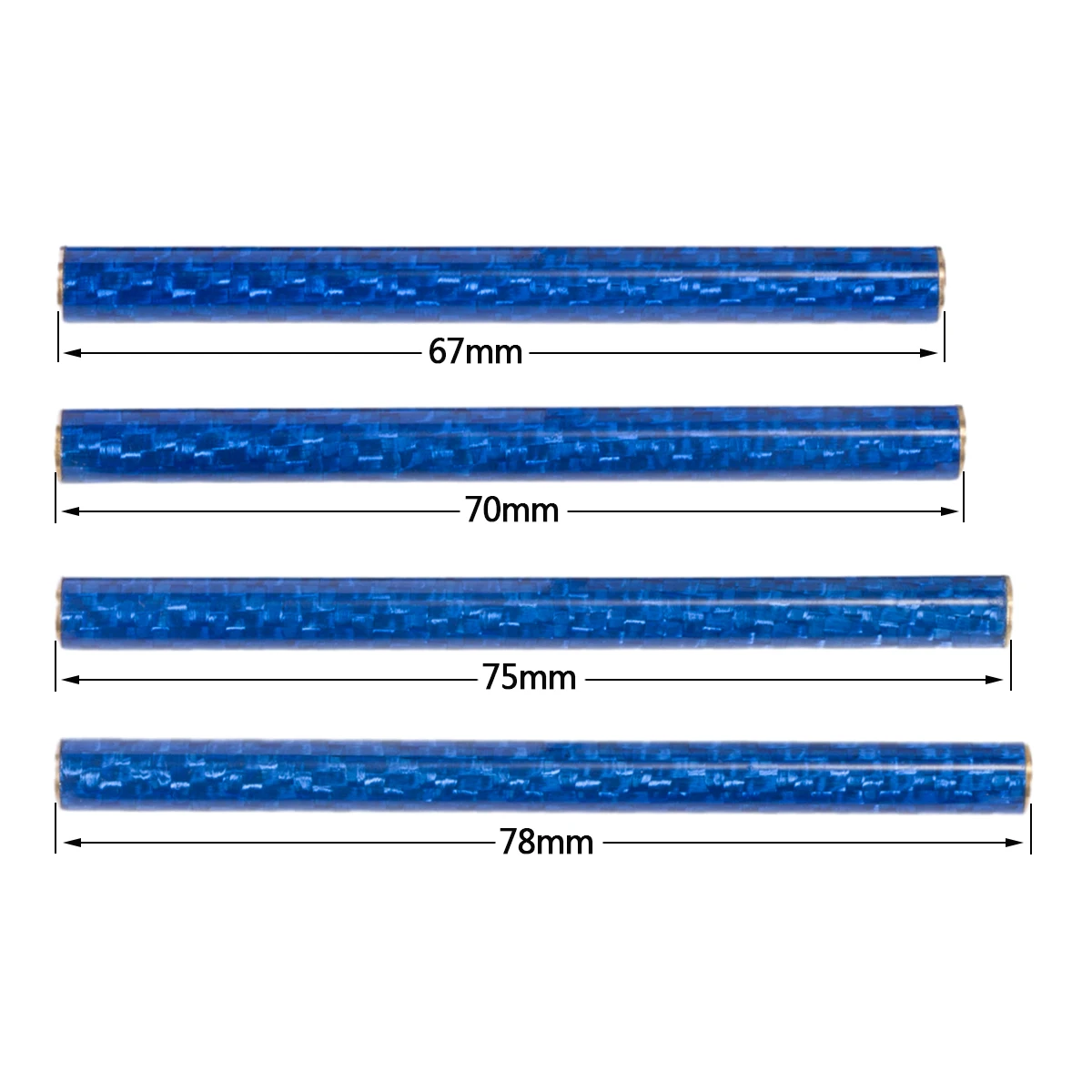 5PCS Coloured Carbon Fibre Braces 67mm 70mm 75mm 78mm for 1/10 RC Crawler Comp Builds SCX10 PRO Gspeed V4 UGRC LCG Chassis DIY