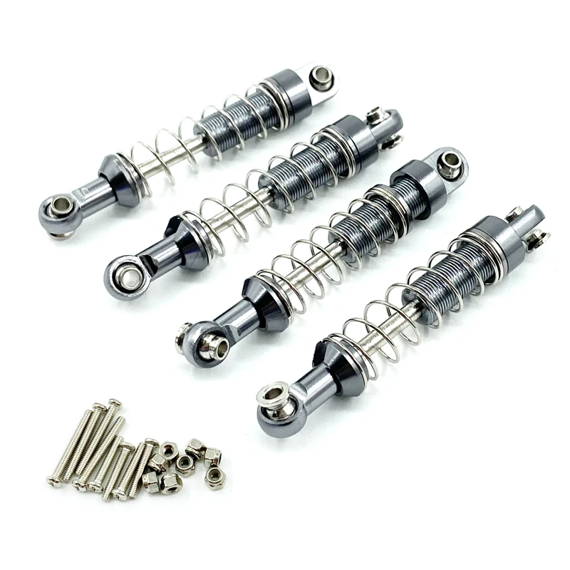 for MN D90 MN-90 MN99S WPL C14 C24 C34 RC Car 4Pcs Metal Shock Absorber Damper Upgrade Parts Accessories,4