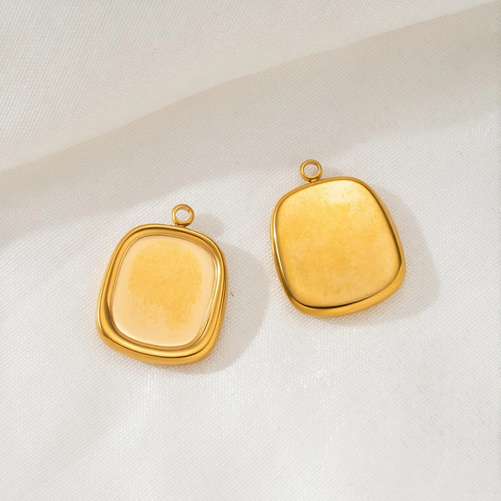 5 Stück Edelstahl Herz Oval Blanko Fassung Anhänger Blumenrand Fassungen Cabochon-Basis DIY Halsketten Anhänger Basis Schmuckherstellung – Detail 5