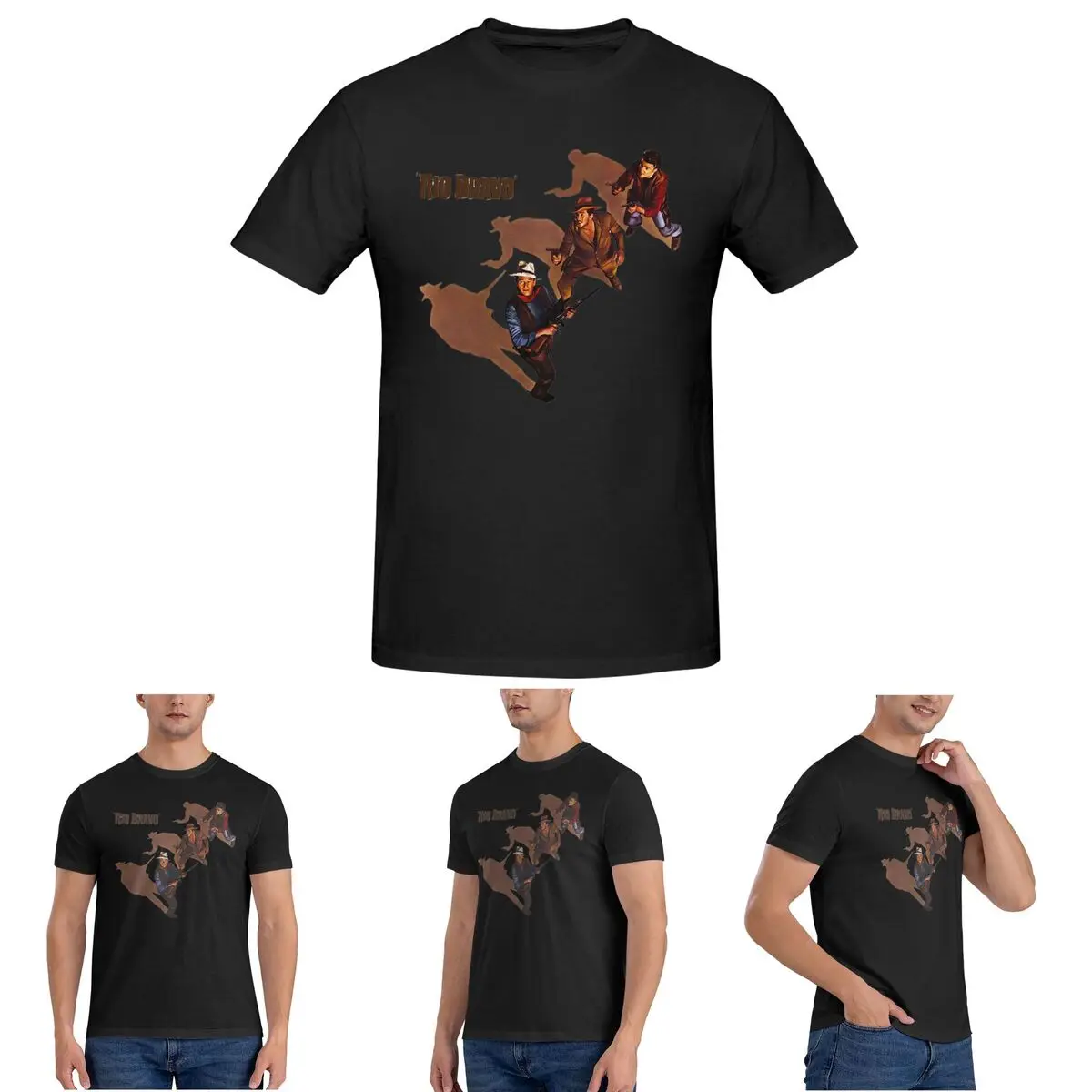 

Мужская футболка из фильма Rio Bravo, хлопковые футболки большого размера, мужская летняя одежда с короткими рукавами и круглым вырезом, топы S-6XL