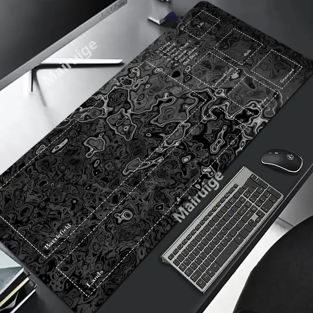 لوحة ماوس بطاقة رخامية كبيرة لطاولة ألعاب مكتب الكمبيوتر XXL مطاطية مضادة للانزلاق لوحة مفاتيح الألعاب وسادات مكتب طويلة