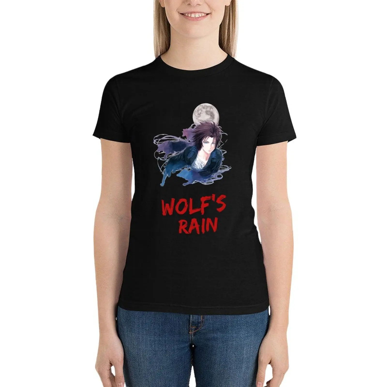 

Wolfs Rain looking for paradise T-Shirt funny tees lady clothes cropped t shirts for Women