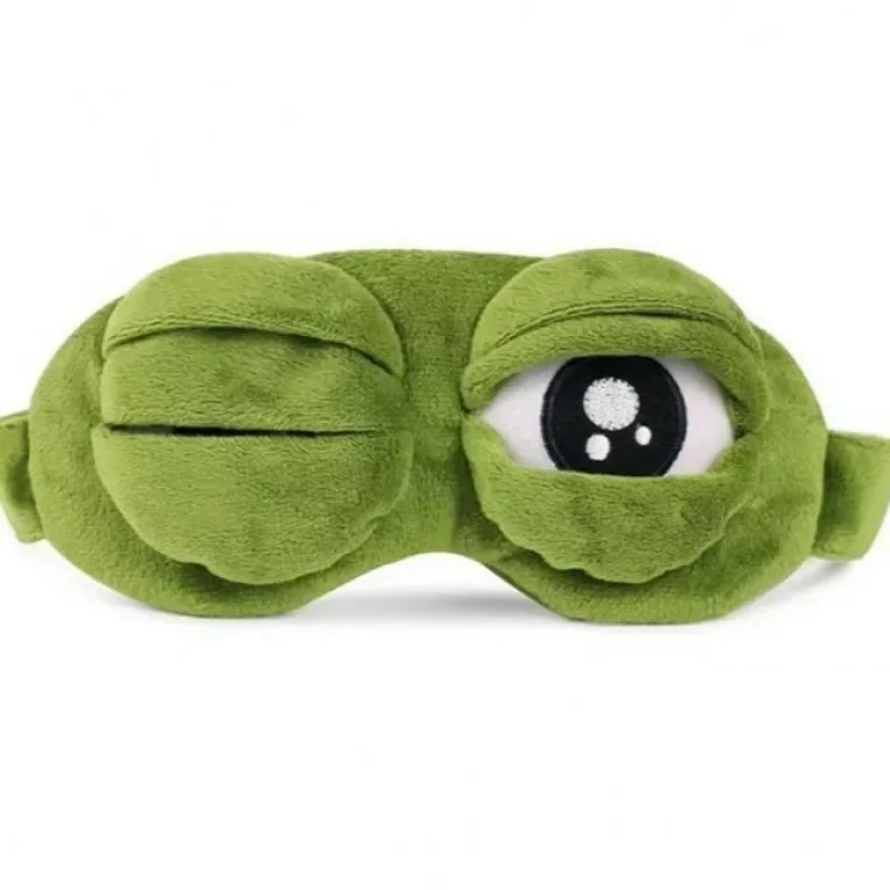 Frog Like Eye Mask Funny Creative 3D Eye Mask Cartoon Soft Hair Sleep Facial Mask Green Animation Gifts for Friends Around