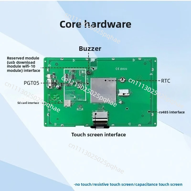 10.1-inch medical grade IPS serial port screen with 485 interface touch optional DMG12800K101_03W