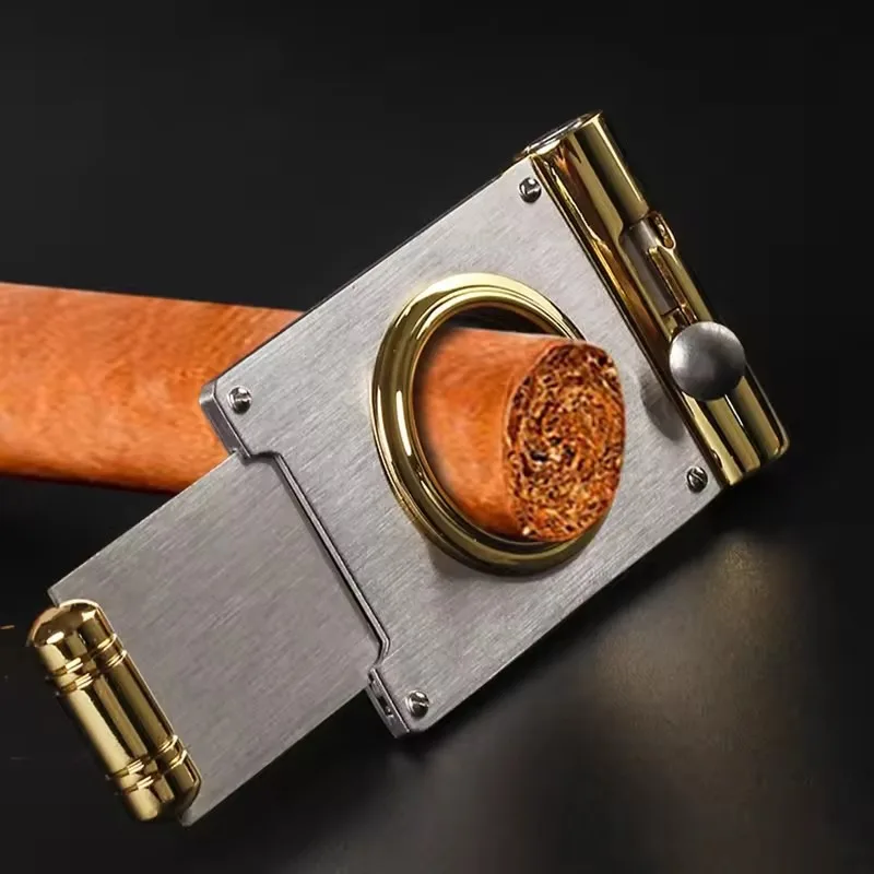 

Stainless Steel Cigar Cutters with Multifunctional Design:Scissors,Drill Holes Portable Guillotine Must-Have Cutting Tool Cigars