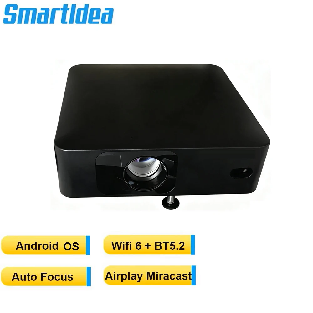 Портативный светодиодный проектор Smartldea, родной 1280x720P, ультратонкий Android, умный домашний кинотеатр, HD цифровой видеоигровой проектор
