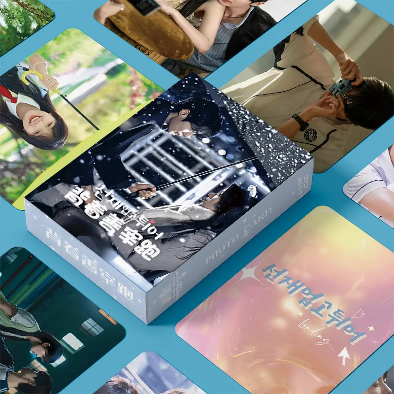 55pcs/set LOVELY RUNNER Self-printed Peripheral Laser Small Card Byeon Woo SeokKim Hye Yoon Postcard Lomo Card Greeting Card