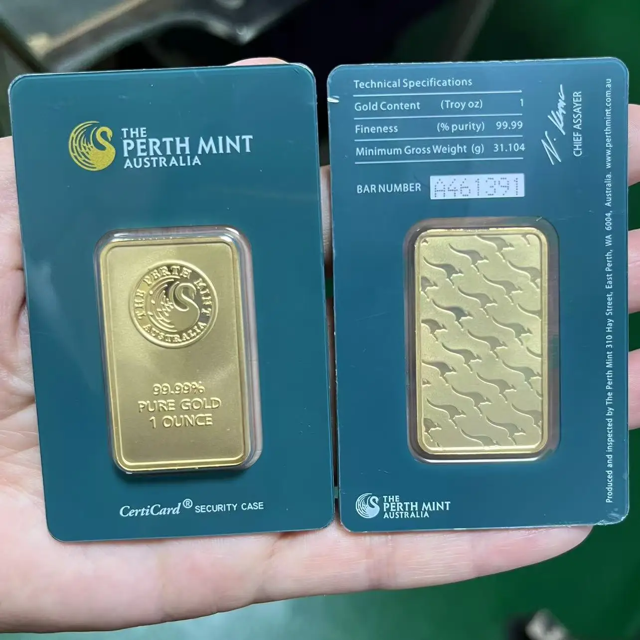 

free shipping Perth 100g 20g 1oz 10g Sealed packing gift Copper Gold Bar 24k Gold Plated Bullion minted Bar Unique Serial pamp