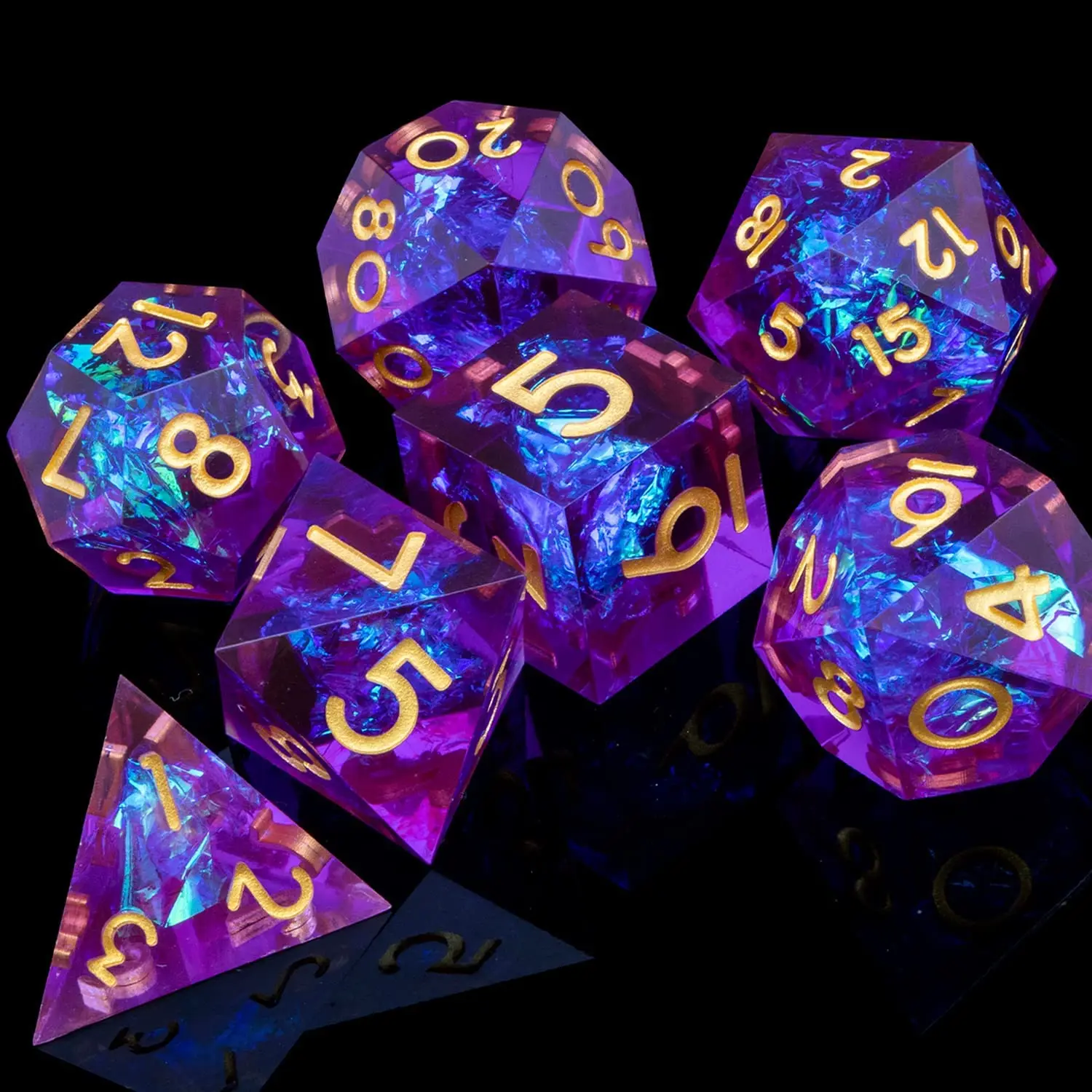 

D6 Dnd Sharp Edge D20 ролевая многогранная ролевая игра D + D искусственные синие игральные кости для подземелья и дракона Pathfinder настольная ролевая игра