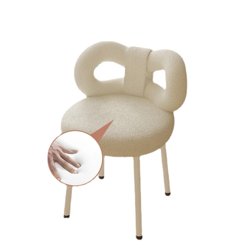 

Hxl Makeup Chair Dressing Table Nail Stool Backrest Bow Fairy Butterfly Chair