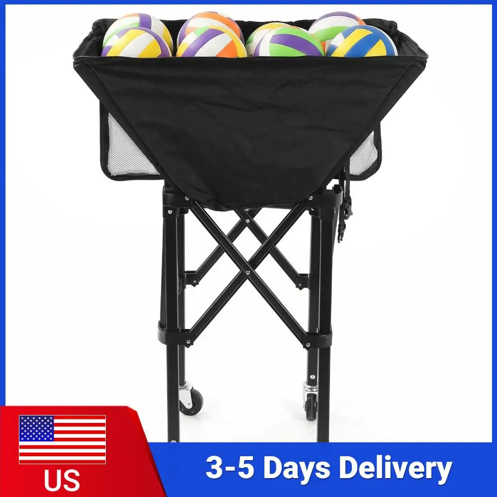 

Collapsible Hammock Ball Cart with Wheels Tennis Ball Hopper Large Capacity for Easy Storage and Transport