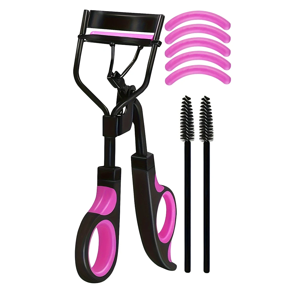 Bigoudis de cils pour femmes, kit de brosses pour les yeux, peigne séparateur de cils, baguettes de mascara, outil de maquillage avec coussinets en silicone