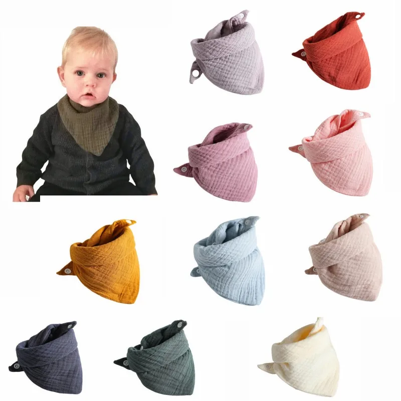 Baby Gauze Drool Towel Baby Double Bib Baby Food Feeding Supplies Newborn Accessories Mother Kids Feeding Apron Soft