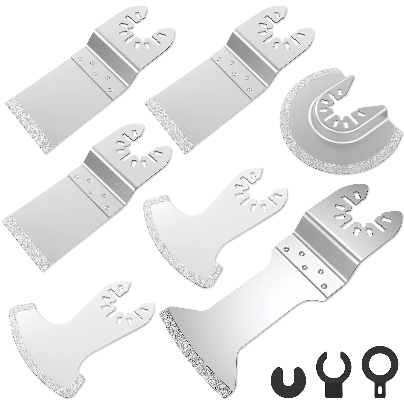 

7/14PCS Diamond Oscillating Saw Blades Multi Tool Saw Blades for Rough Sanding Fillers Tile Ceramics Precise Cutting Tools