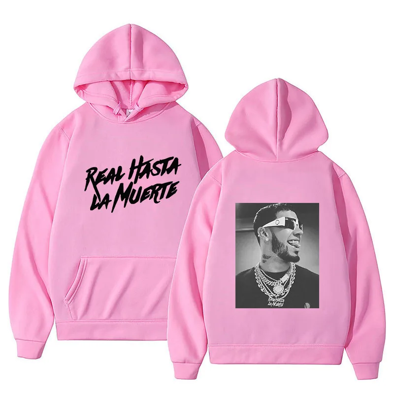 Anuel AA Printed Hoodies Unisex Sweatshirt Coat Real Hasta La Muerte Casual Tracksuit Men Women Pullover Hoodie y2k Clothing