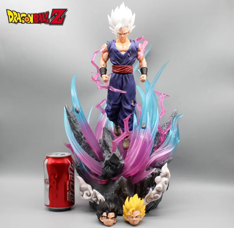 43.5CM Dragon Ball Anime Figure Gk White God The Beast Cape Son Gohan Oversized Figure Model Collect Decorate Ornaments Gift