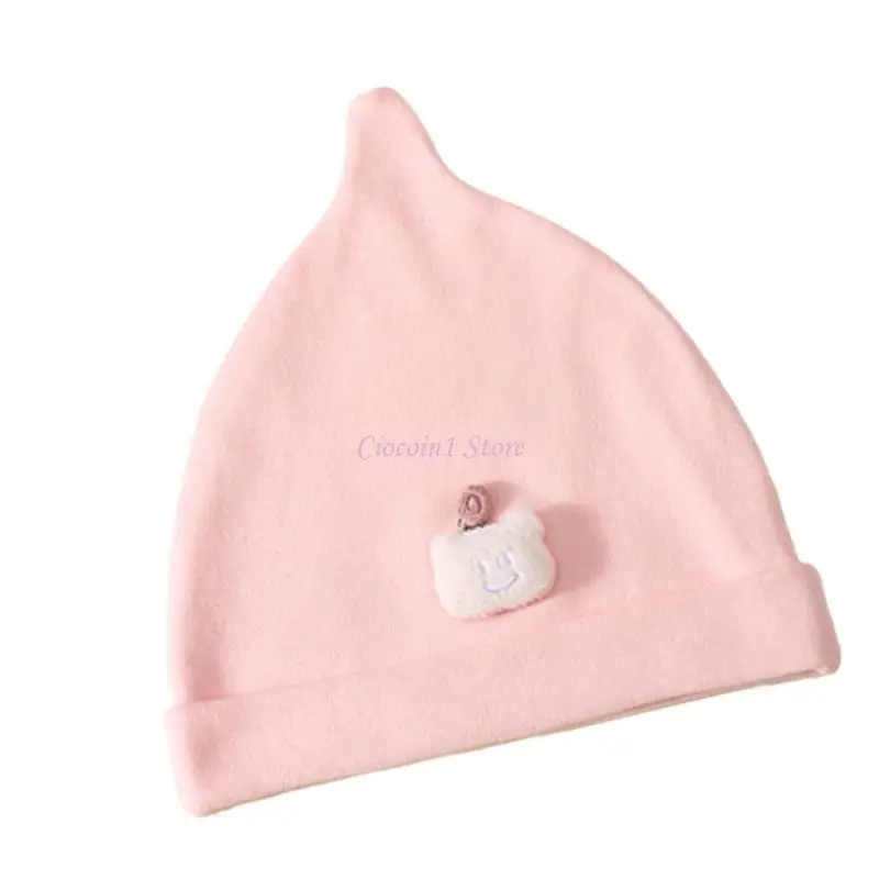 

Y1UB Soft Caps Baby Cotton Hat Autumn Winter Breathable Nursery Hospital Hat
