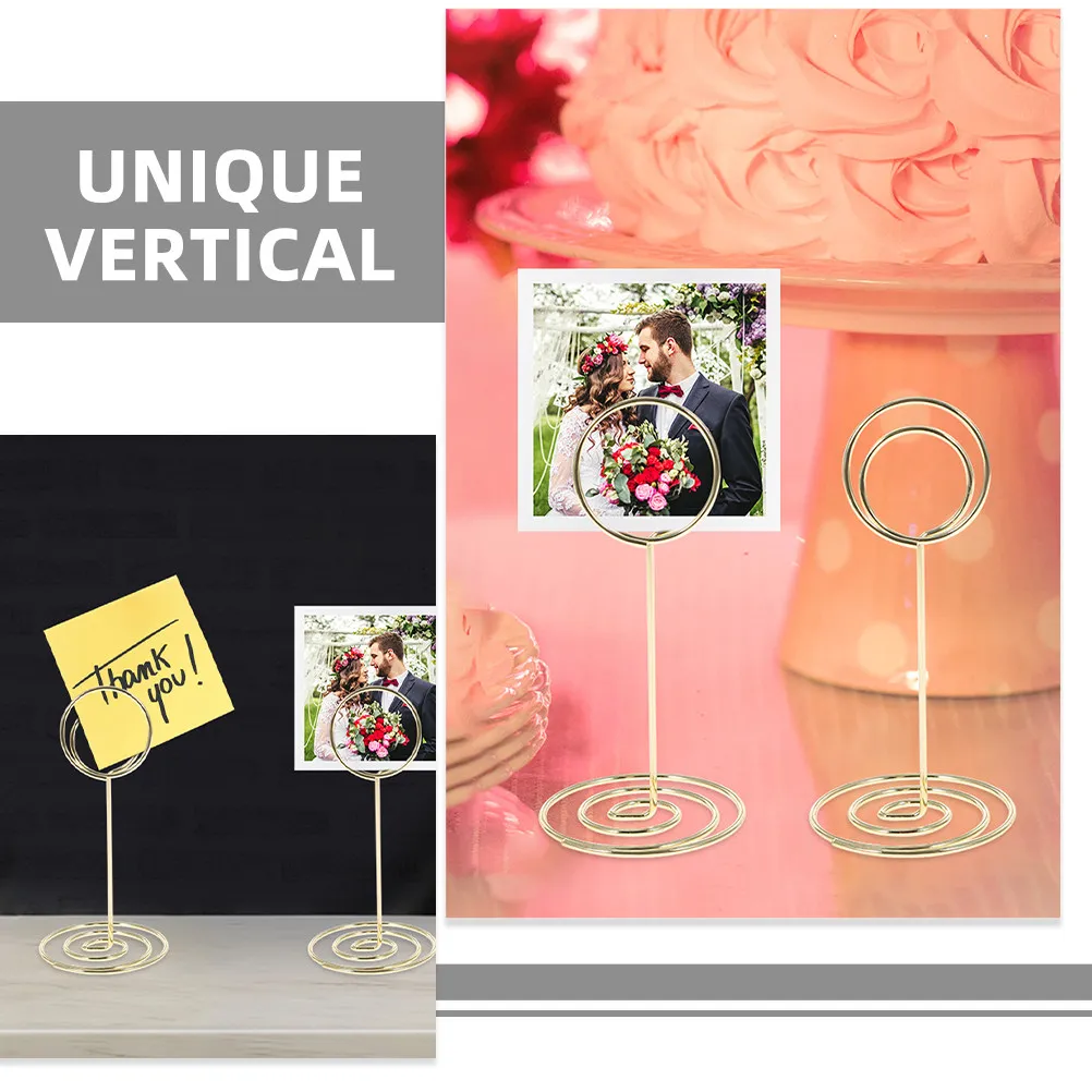 30Pcs Vertical Memo Clip Holder Desktop Stand for Notes Photos Cards Greeting Place Table Number Signs Office Home Wedding