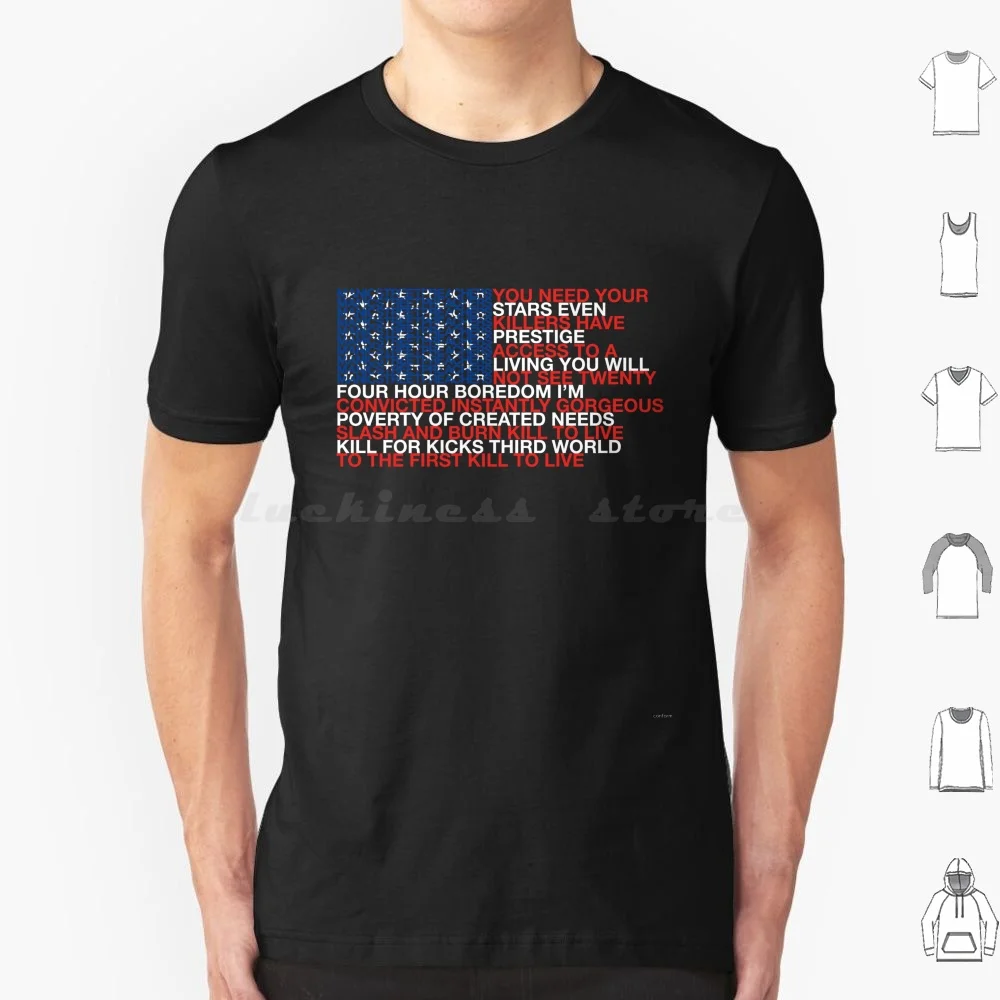 Slash And Burn Usa Flag T Shirt 6xl Cotton Cool Tee Manics Manic Street Preachers The Holy Bible Yes Post Punk Indie Music 1994
