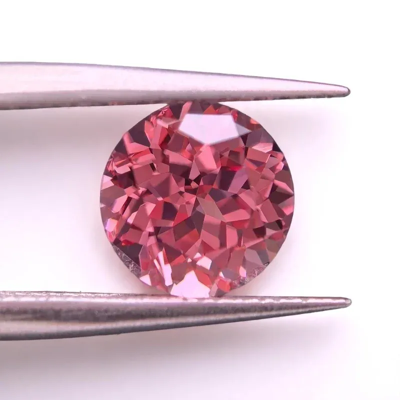Lotus Pink Color Lab Grown Sapphire Round Shape Charm Bead for Diy Jewelry Making Bracelet Materials Selectable AGL Certificate - Image 5
