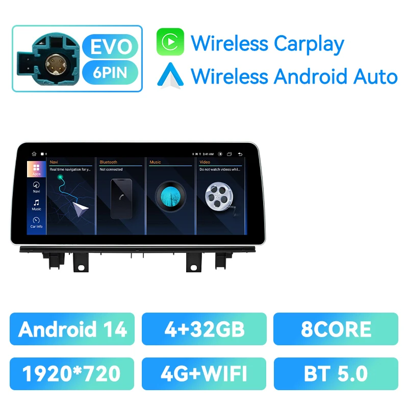 XONRICH voor BMW X1 F48 X2 F39 2018-2021 EVO 12.3" Android 14 Autostereo Draadloze CarPlay DSP GPS Multimedia Speler 8GB+128GB