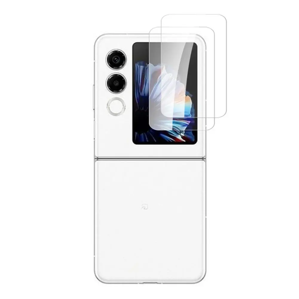 For ZTE Nubia Flip 2 Tempered Glass Screen Protector Film Full Coverage Inner/Outer Screen Film / Camera Lens Protector