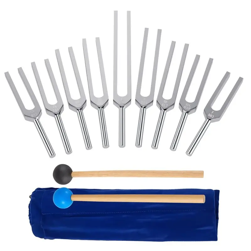 

A60 вилки для заживления балансировки чакр, комплект из 9 предметов с молотком и сумкой для йоги и энергетической работы