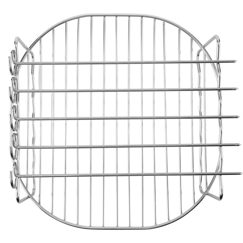 9M-Rack For Airfryers Household Air Fryer Double-Layer Air Fryer Rack Grill Barbecue Supplies-Needle Round
