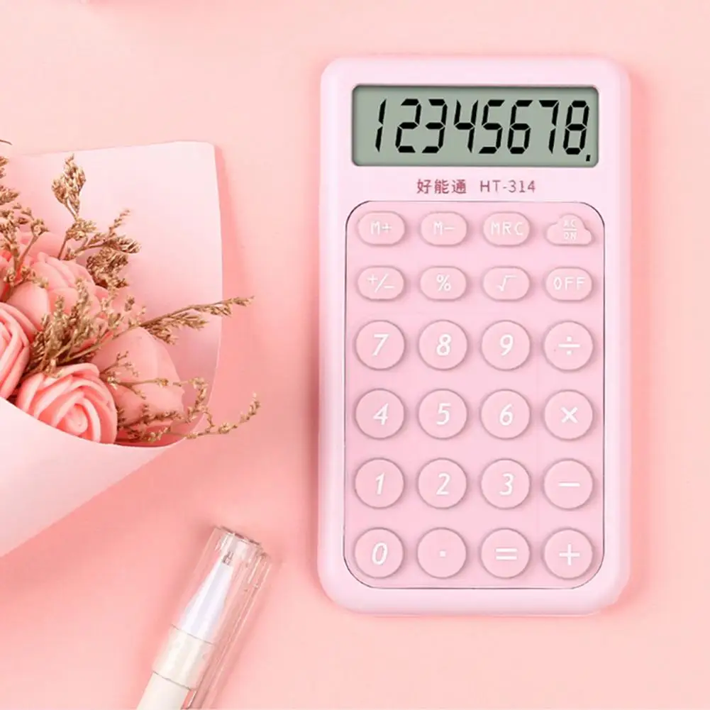 Durable Construction Calculator Accurate 8-digit Lcd Display Small Digital Desktop Calculator with Ergonomic for Efficient