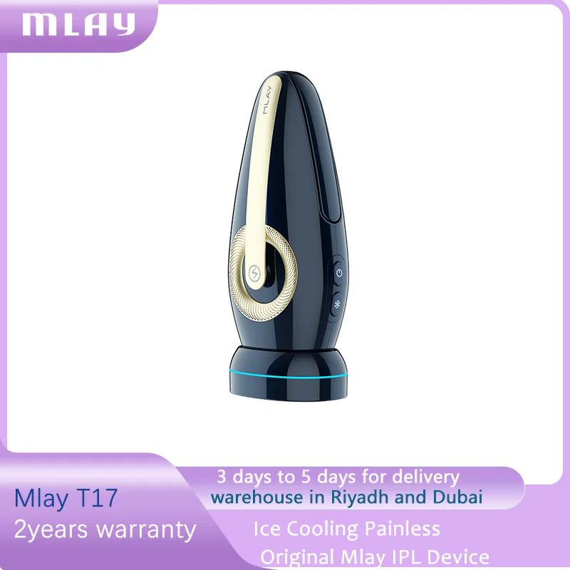Mlay T17 Лазерный эпилятор для удаления волос IPL Портативный ICE Cold 500000   Мигает лицо, бикини, распознавание кожи для женщин и мужчин