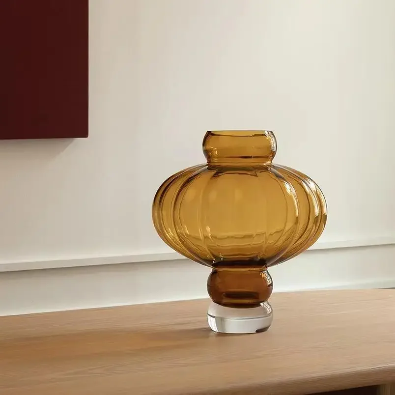 Retro New Chinese Style Decorative Artistic Flower Vase Soft Decoration High End Feeling Living Room Dining Room Entrance Tab...