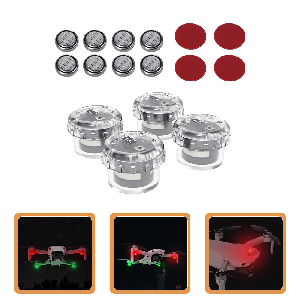 

4 шт. сигнальные огни для дрона, стробоскопическая ночная навигация, прочный, легкий вес, простая установка, безопасные фонари для дрона для ночного полета