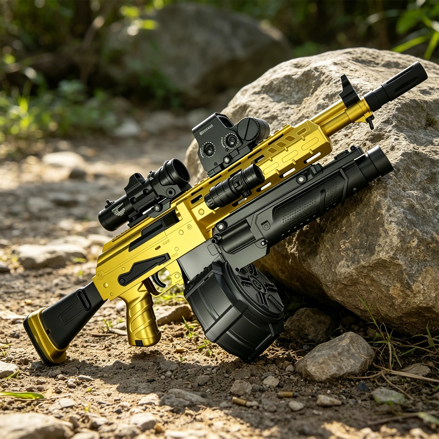 AK47 electric gel ball toy gun, Orbeez gun, with modular battery, suitable for outdoor games (ammunition not included)