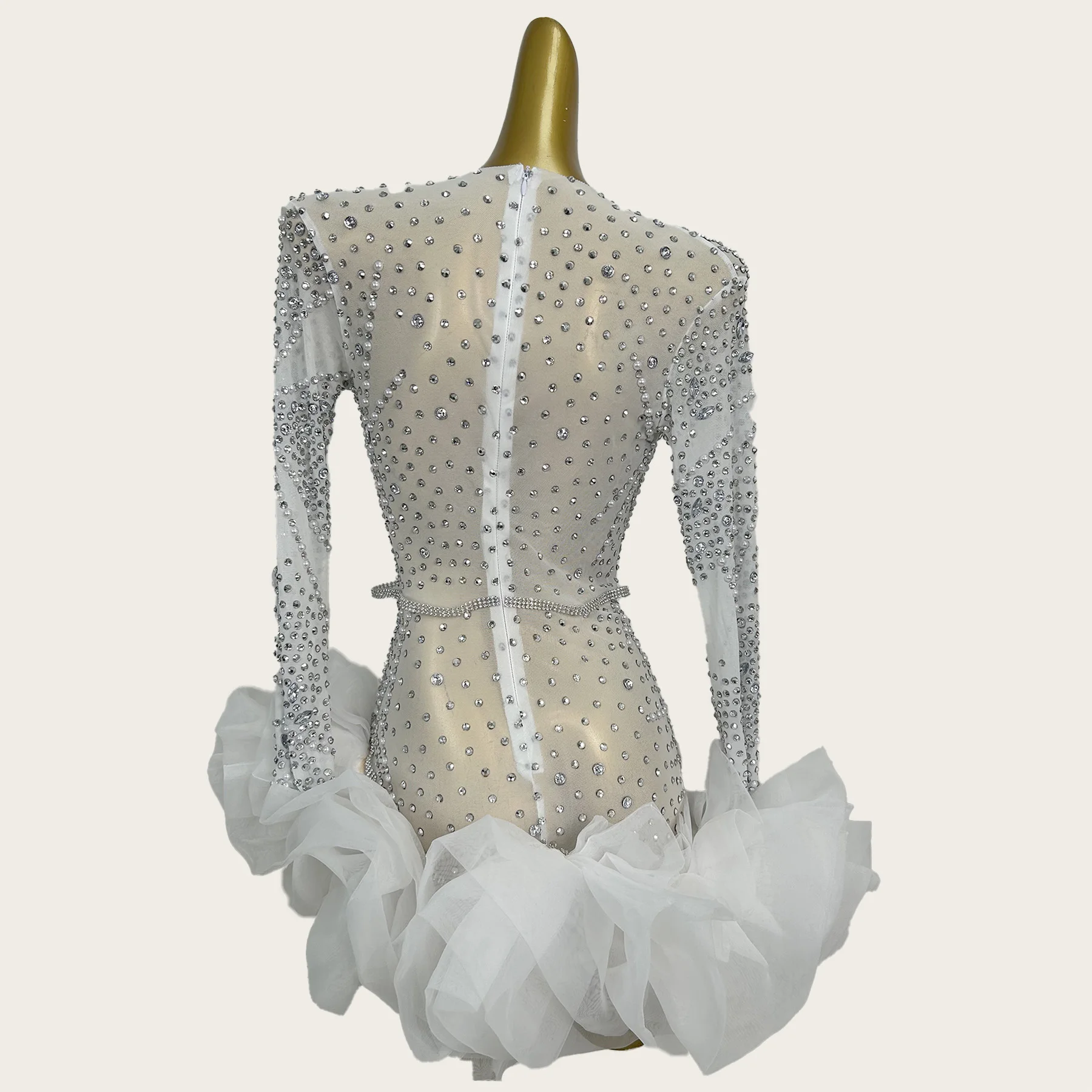 Luksusowa, seksowna sukienka tutu z głębokim dekoltem w serek, idealna na urodziny, imprezę, do baru, klubu nocnego, seksowny strój, mini sukienki z perłami, Babi