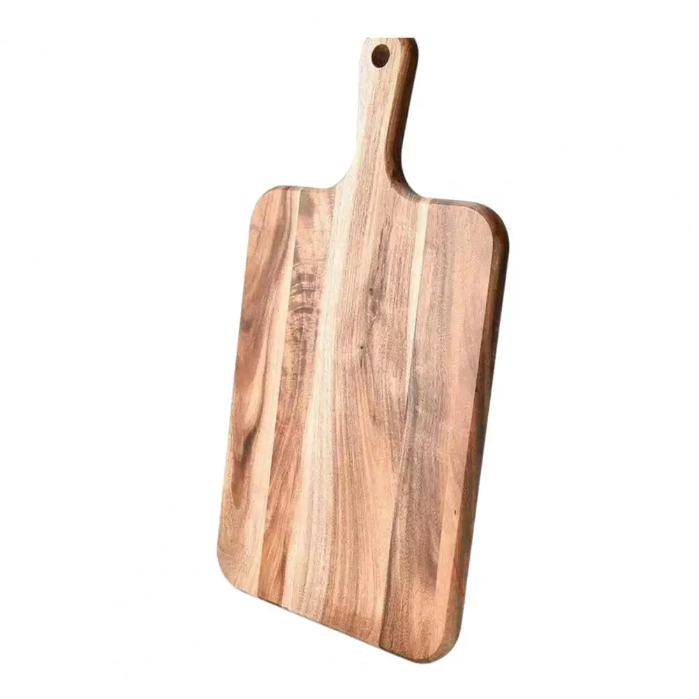 Solid Acacia Wood Board Wooden Charcuterie Board with Handles Acacia Wood Serving Tray for Cheese Meat Multi-functional Kitchen