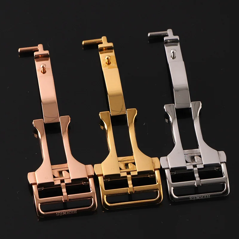 Suitable For Apple Watch Buckle Stainless Steel Watch Buckle Folding Buckle 18mm20mm 304 Material Hermes Watch Buckle