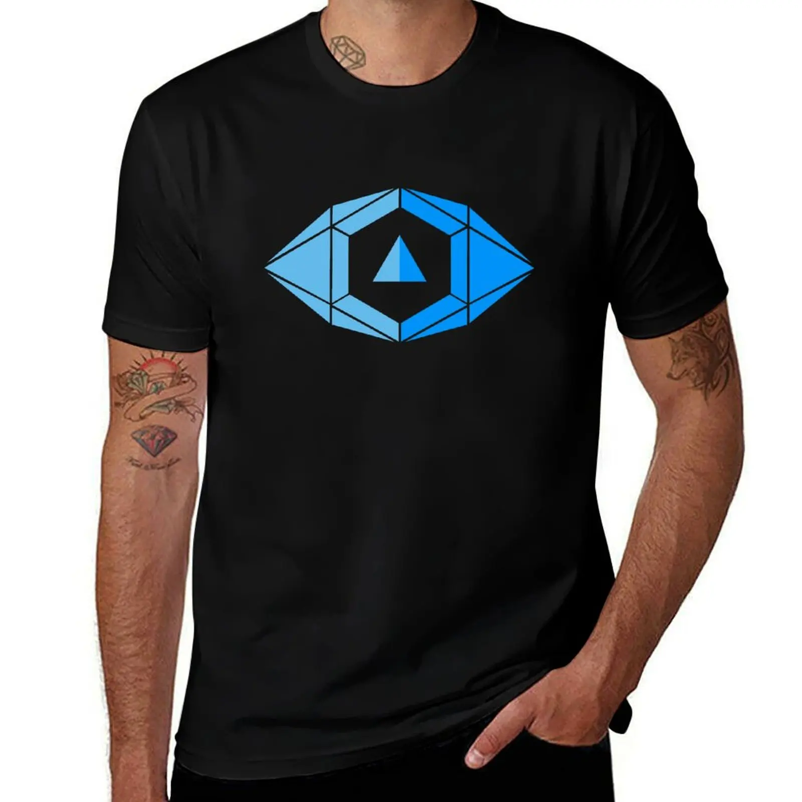 Focus Logo | Horizon Zero Dawn Symbol | Blue Logo T-Shirt Quick Dry Training Short Sleeve Tee T-Shirt