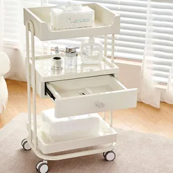 Manicure Cart Beauty Salon Tray Dressing Pedicure Trolley Folding Serving Iron Auxiliary Makeup Utility Barber Station Marquesa