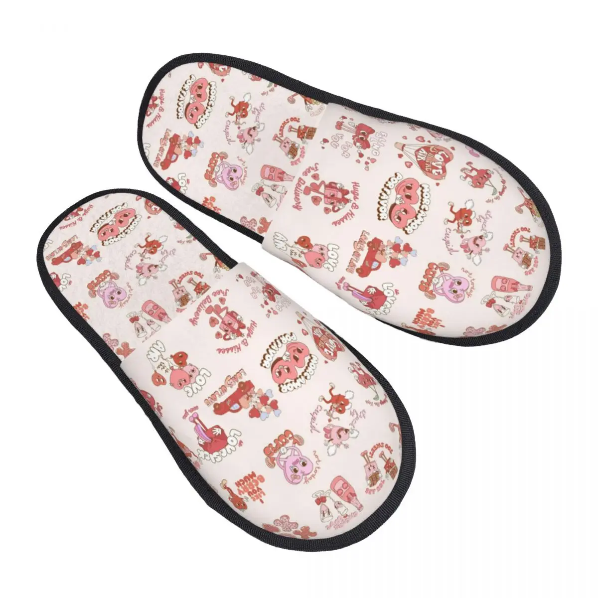 

Custom Valentine's Day Memory Foam Slippers Women Comfy Warm House Slippers