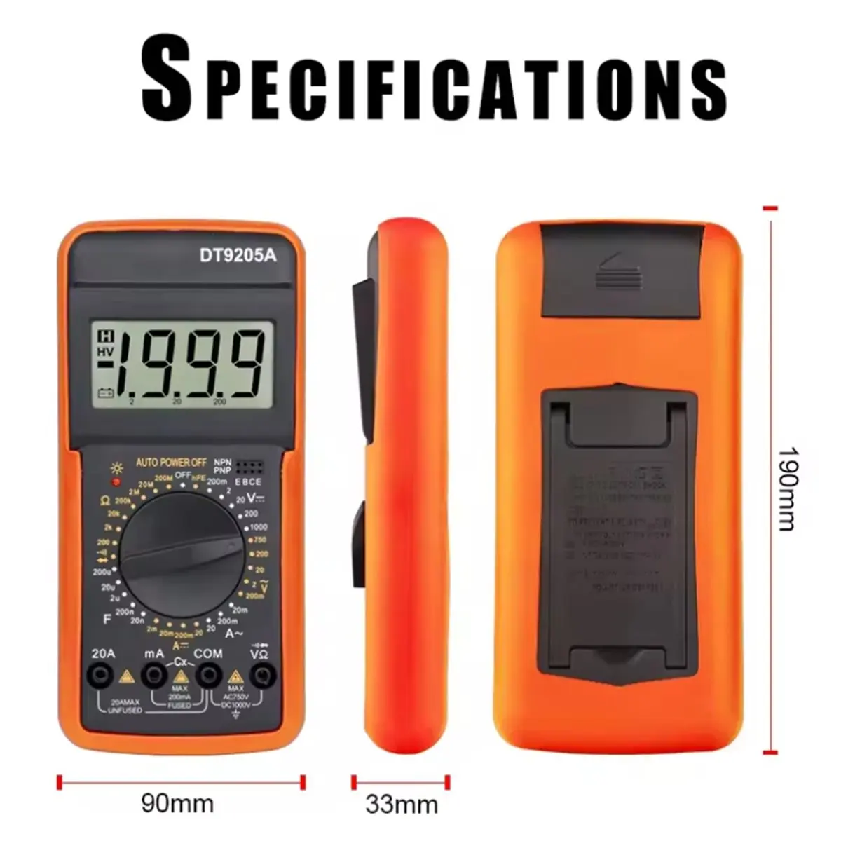high-quality-measuring-tools-dt9205a-digital-multimeter-portable-multi-meter-ac-dc-voltage-meter-in-stock