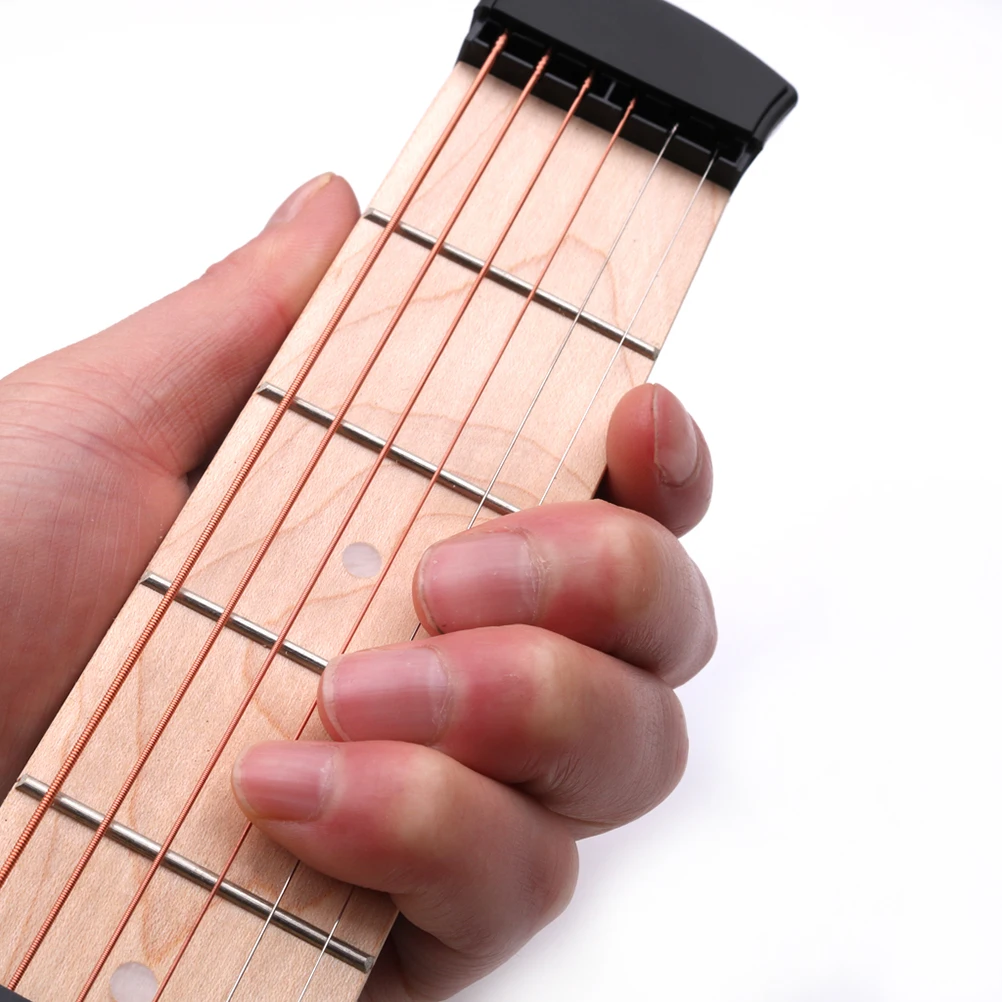 

Portable Guitar Finger Force Practice Tools Exerciser Chord Conversion Trainer Pocket Black