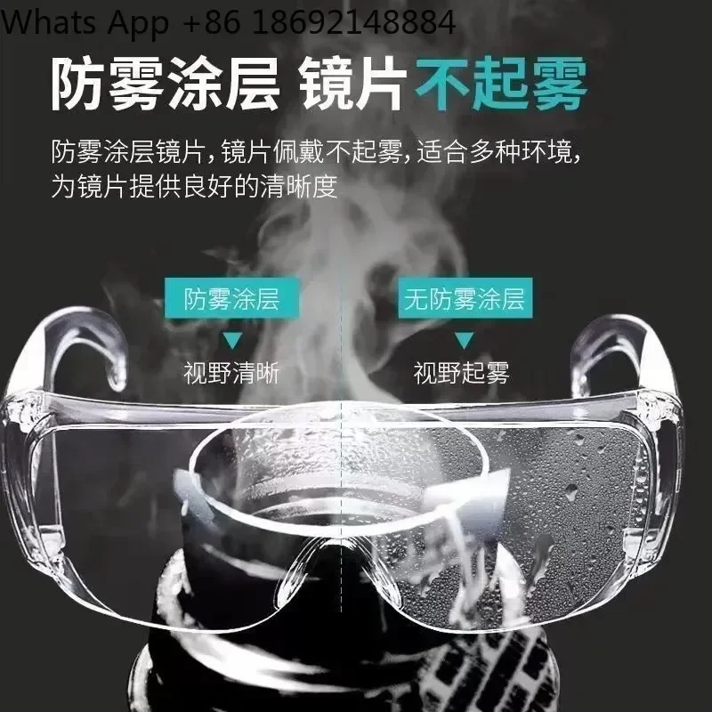 Anti-Fog Dust-Proof Industrial Safety Glasses for Men and Women Anti-Droplet Windproof Goggles with Anti-Fog Treatment