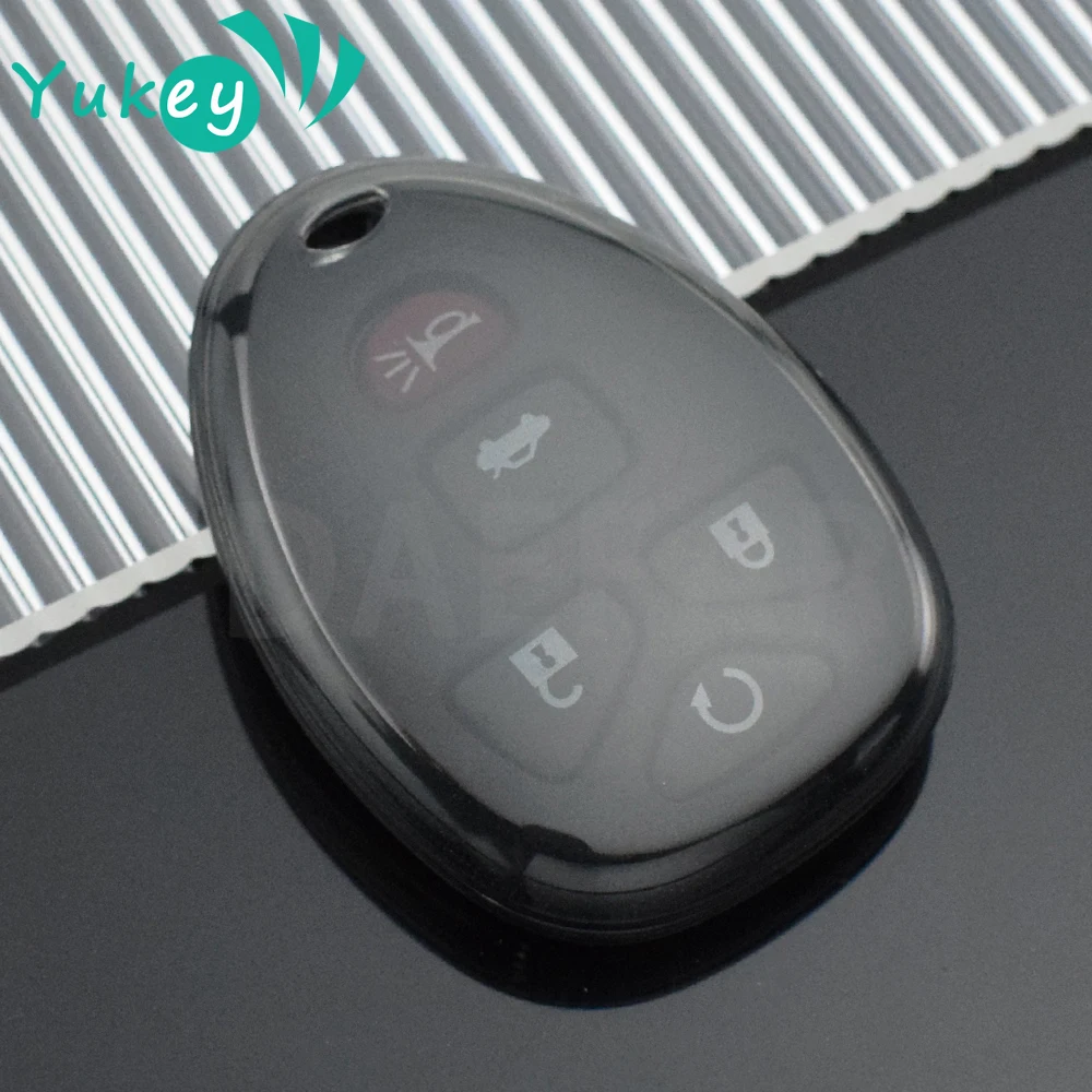 Transparent Car Key Case Cover for Chevrolet Tahoe 2007 Gmc Suburban Yukon 2010 Traverse XL for Cadillac Escalade Accessories