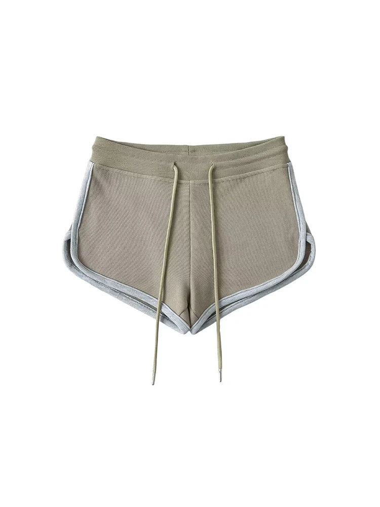 Bequeme American Sle Hot Girl Spor Ort Hosen Damen Dstring elastische Taille A-Linie Casual Split Home Hosen