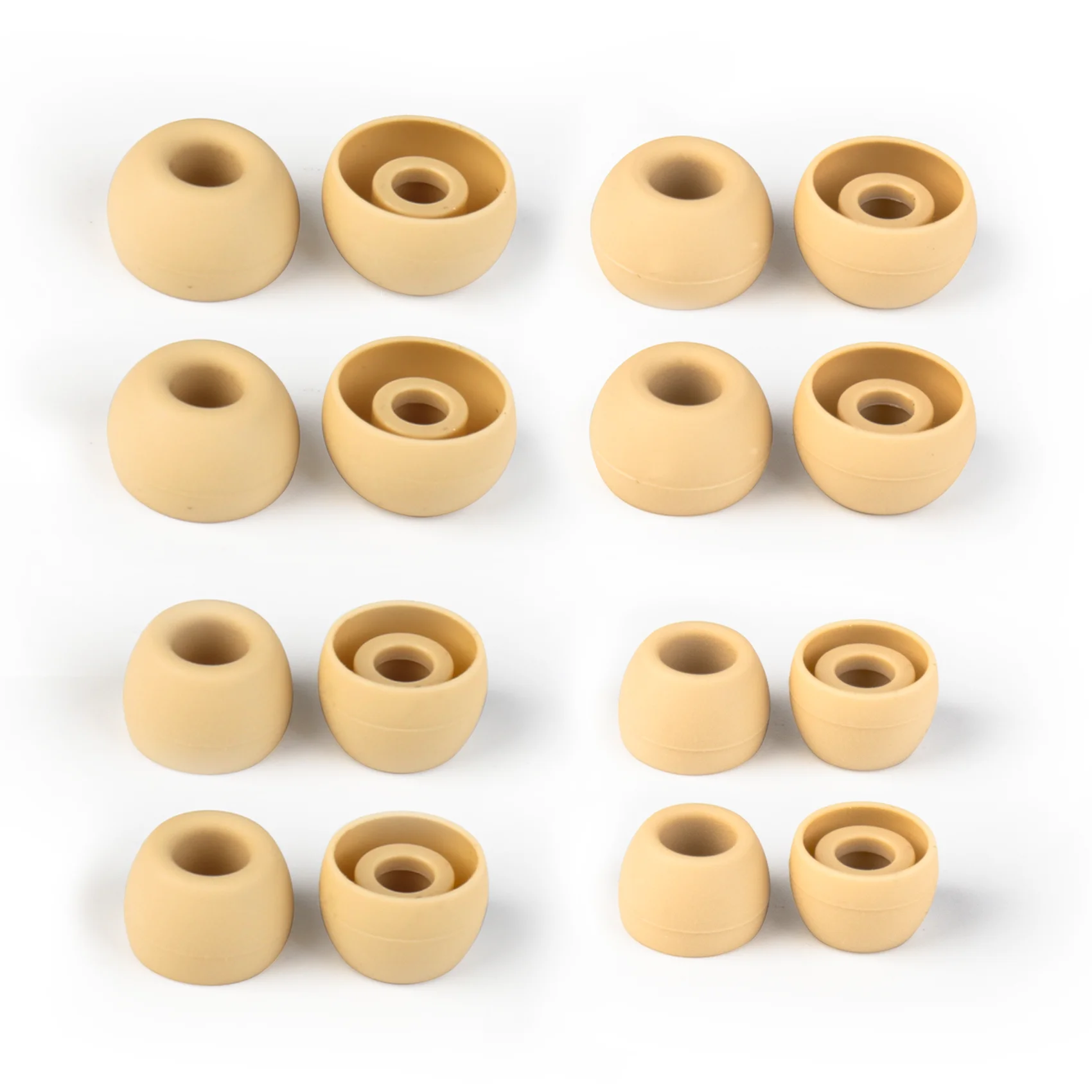 KBEAR Kaffee-Ohrstöpsel (S/M/L/XS), weiche Silikon-Ersatz-Ohrstöpsel, transparente Kaffee-Ohrhörer, Ersatz-Ohrpolster für KBEAR KZ-Kopfhörer