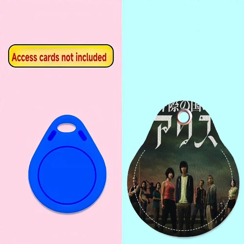 Alice In Borderland Leather Access Card Holder, Water Drop Keychain, Bus Card Elevator Induction Protective Cover